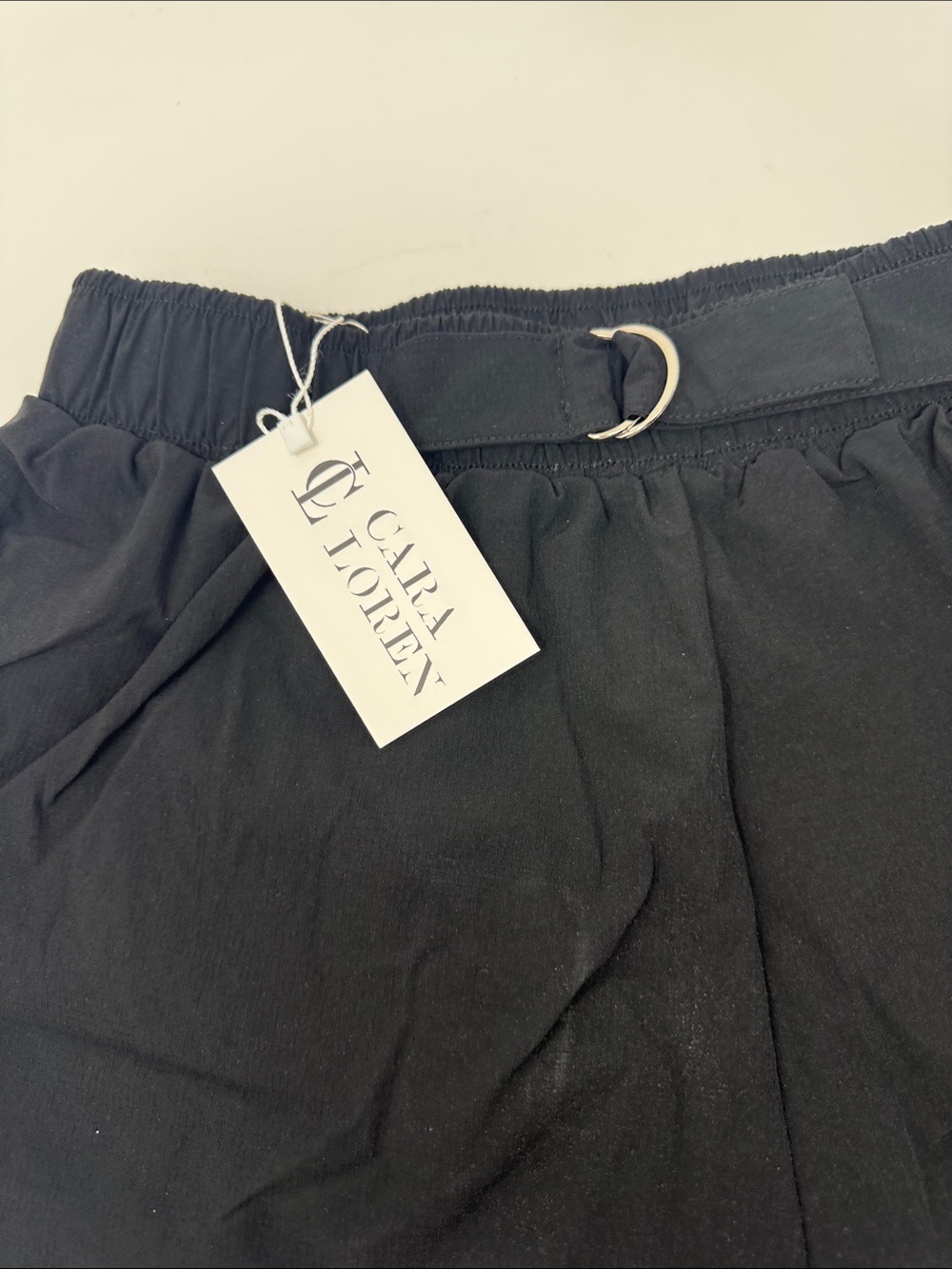 Cara Loren Black Women's Elastic-Waist track Shorts size M - Picture 2 of 8